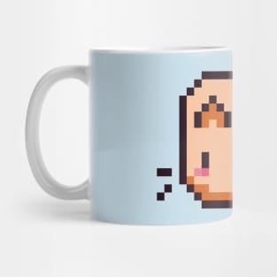 Orange Pixel Cat - Kawaii Retro Pixel Art Mug